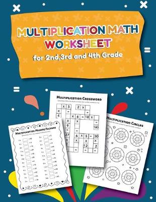Book cover for Multiplication Math Worksheet for 2nd, 3rd and 4th Grade