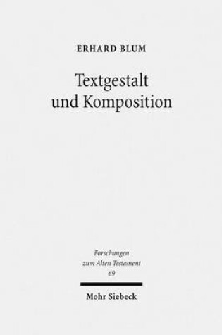 Cover of Textgestalt Und Komposition