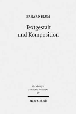 Cover of Textgestalt Und Komposition