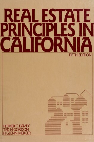 Cover of Real Estate Principles in California