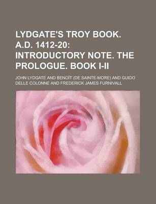 Book cover for Lydgate's Troy Book. A.D. 1412-20