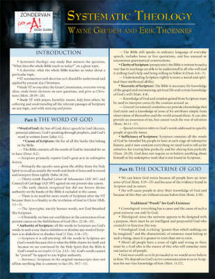 Cover of Systematic Theology Laminated Sheet