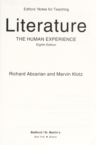 Cover of Literature