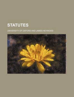 Book cover for Statutes (Volume 1)