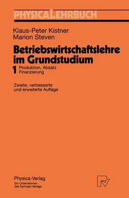 Cover of Betriebswirtschaftslehre Im Grundstudium 1