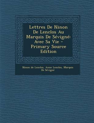 Book cover for Lettres de Ninon de Lenclos Au Marquis de Sevigne