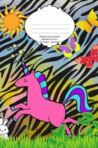 Cover of Abstract Unicorn Zebra Notebook