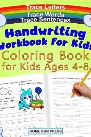 Cover of Handwriting Workbook for Kids Coloring Book for Kids Ages 4-8