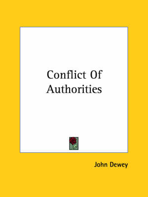 Book cover for Conflict of Authorities
