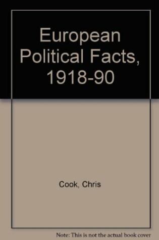 Cover of European Political Facts, 1918-90