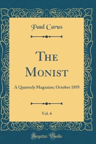 Cover of The Monist, Vol. 6
