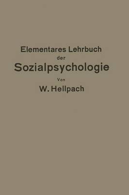 Book cover for Elementares Lehrbuch der Sozialpsychologie