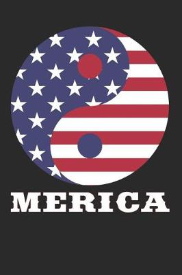 Book cover for Merica Yin Yang 4th of July USA American Flag Patriotic