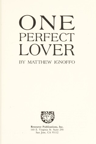 Cover of One Perfect Lover