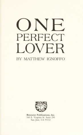 Book cover for One Perfect Lover