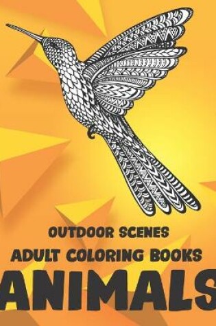 Cover of Adult Coloring Books Outdoor Scenes - Animals