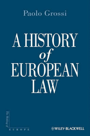 Cover of A History of European Law