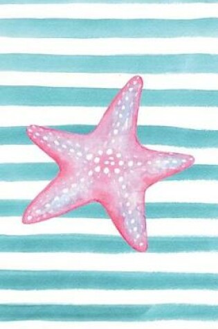Cover of Pink Starfish Watercolor Stripe Journal, Blank Sketch Paper