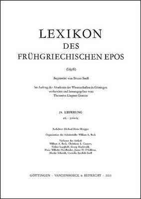 Book cover for Lexikon Des Fruhgriechischen Epos Lfg