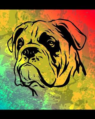 Book cover for Bulldog Color Burst Notebook