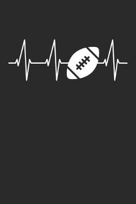 Book cover for Football Training Journal - Gift for Football Player - Heartbeat Football Notebook - Football Diary