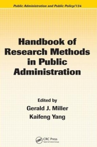 Cover of Handbook of Research Methods in Public Administration