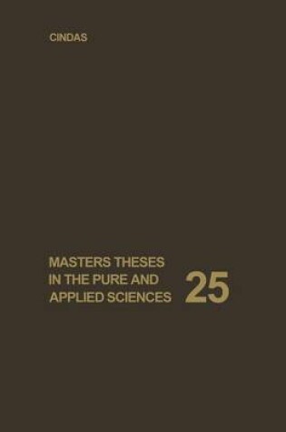 Cover of Masters Theses in the Pure and Applied Sciences Accepted by Colleges and Universities of the United States and Canada