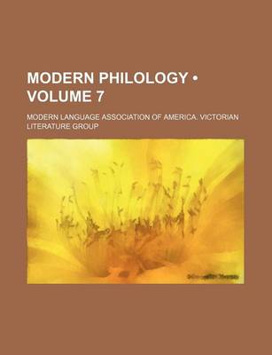 Book cover for Modern Philology (Volume 7 )