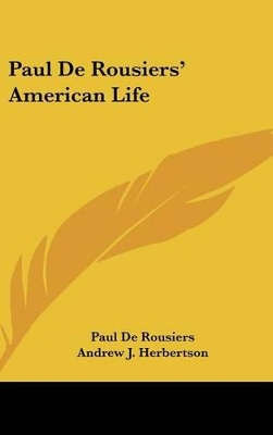 Book cover for Paul De Rousiers' American Life