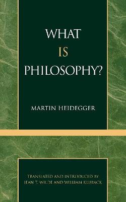 Book cover for What is Philosophy?