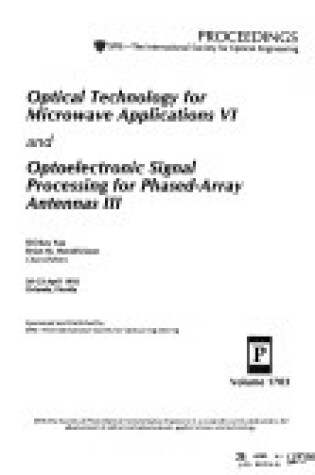 Cover of Optical Technology For Microwave Applications Vi A