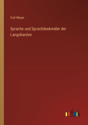 Book cover for Sprache und Sprachdenkmäler der Langobarden