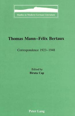 Book cover for Thomas Mann - Felix Bertaux