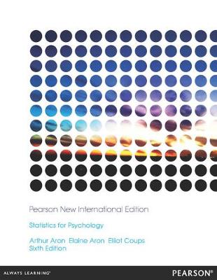 Book cover for Statistics for Psychology Pearson New International Edition, plus MyStatLab without eText