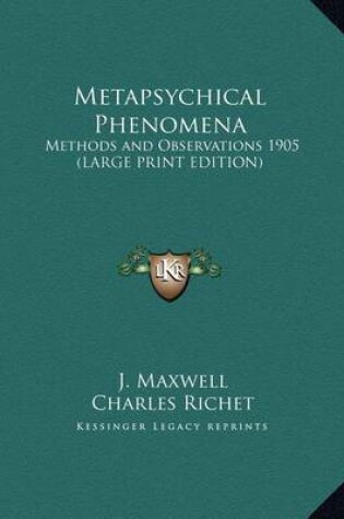 Cover of Metapsychical Phenomena