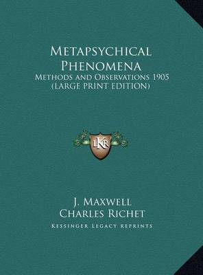 Book cover for Metapsychical Phenomena