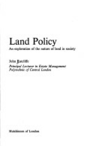 Cover of Land Policy