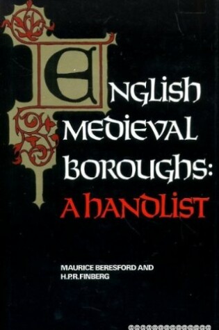 Cover of English Mediaeval Boroughs