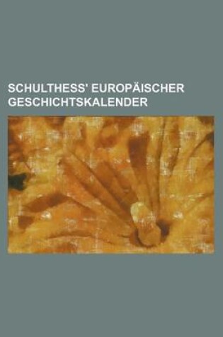 Cover of Schulthess' Europaischer Geschichtskalender