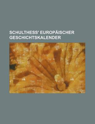 Book cover for Schulthess' Europaischer Geschichtskalender