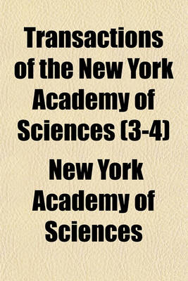 Book cover for Transactions of the New York Academy of Sciences (3-4)