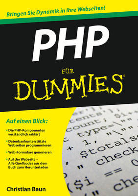 Book cover for PHP Fur Dummies