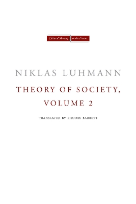 Book cover for Theory of Society, Volume 2