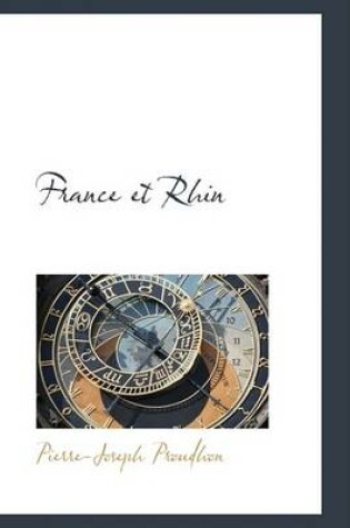 Cover of France Et Rhin