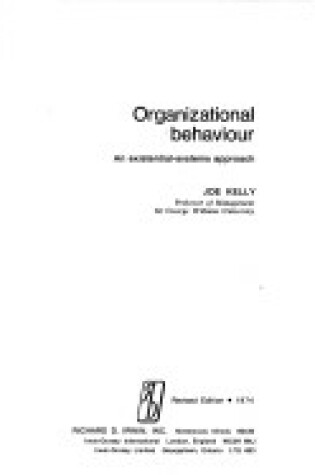 Cover of Organizational Beh