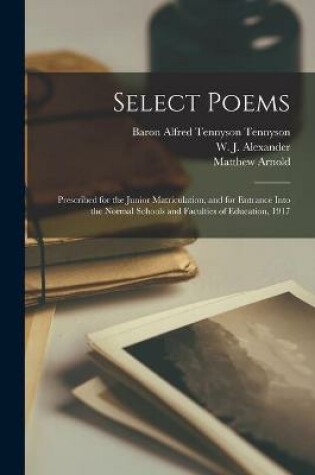 Cover of Select Poems [microform]