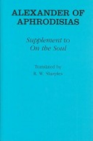Cover of Supplement to "on the Soul"