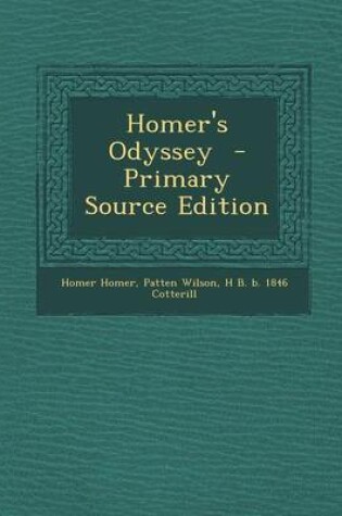 Cover of Homer's Odyssey - Primary Source Edition