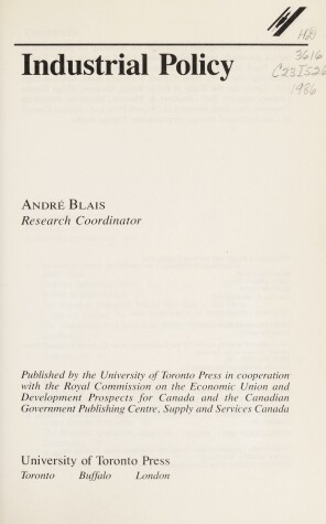 Book cover for Industrial Policy