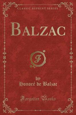 Book cover for Balzac (Classic Reprint)